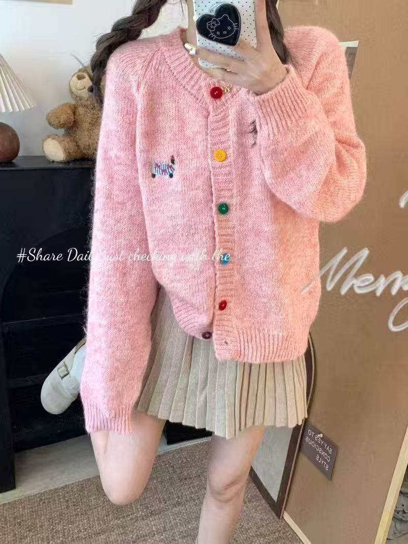 C301-C400宽松毛针织纱中长款秋季韩版大版毛衣外套