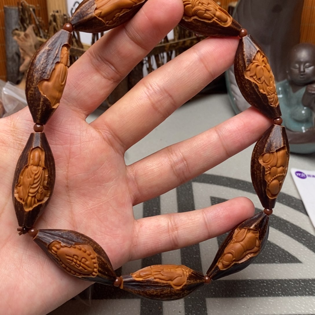 橄榄核手串/手链橄榄核雕刻工艺宇