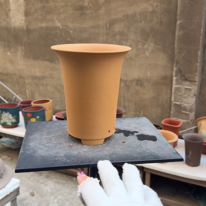 紫砂花盆 高度25口径20单只