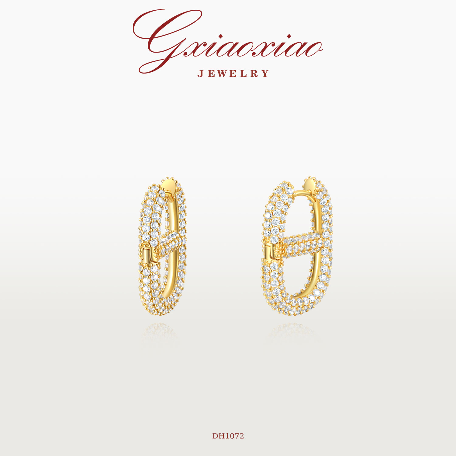 法式高级感简约百搭猪鼻子耳环 DH1072