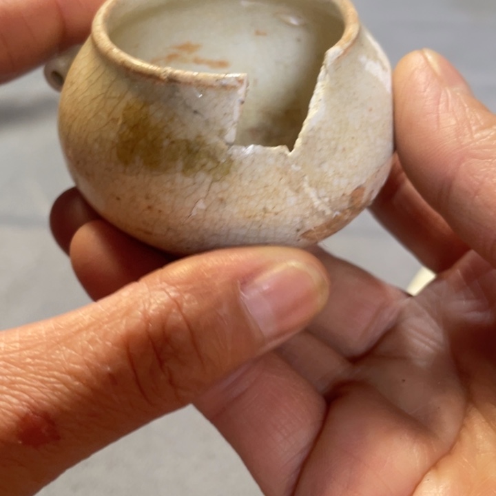 景德镇青白瓷鸟食罐