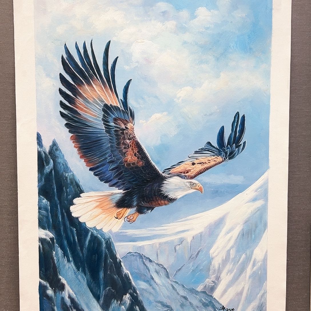 国画二郎（朱立斌）油画带证件合影视频