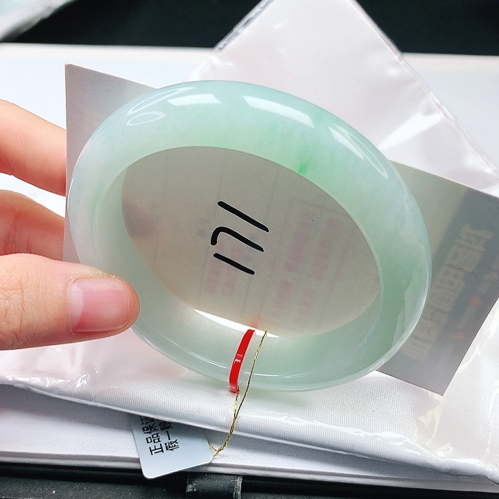 翡翠手镯未镶嵌缅甸天然a货手镯55+