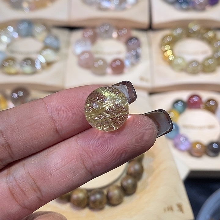 董***倩石英石纯铜手工定制手链