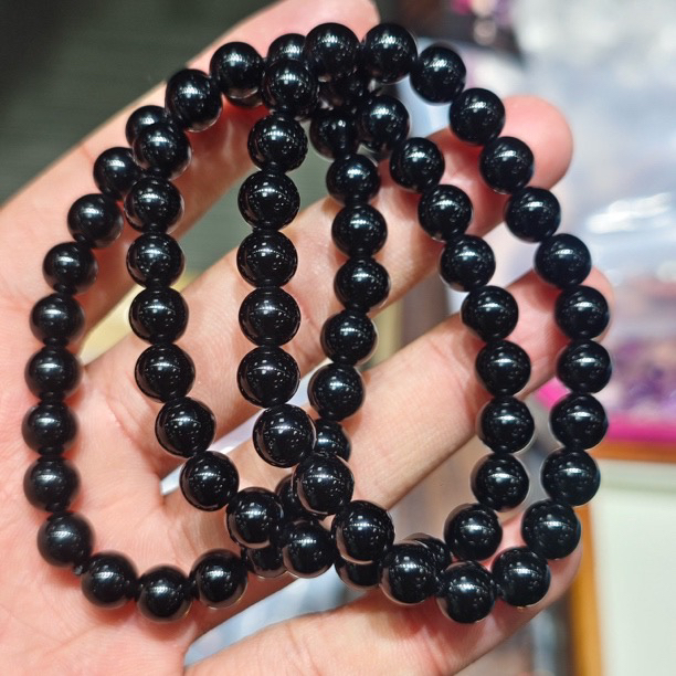 【书记甄选】黑曜石单圈手链 多样性发一件  约10mm 2223XL