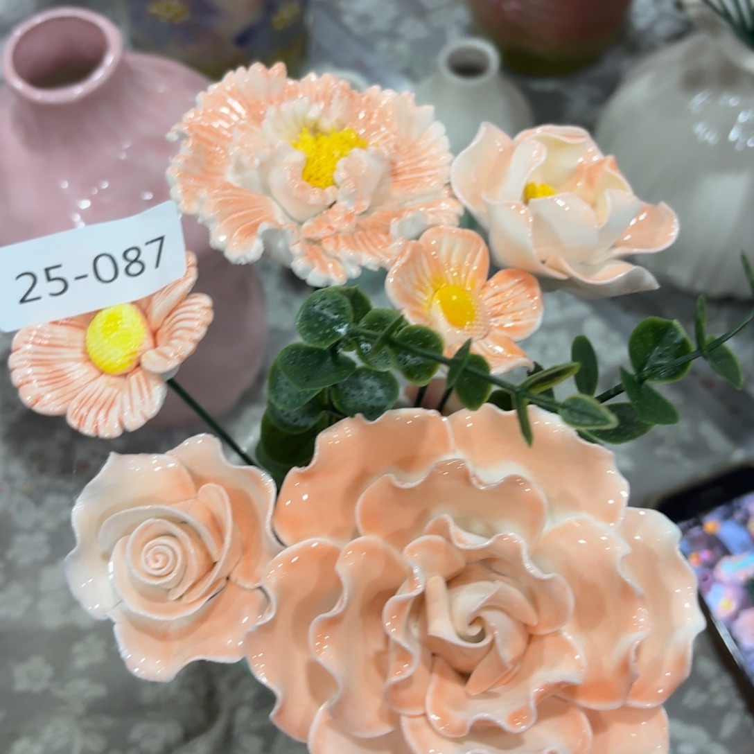 陶瓷花，拍满20发货，退款拉黑，2587