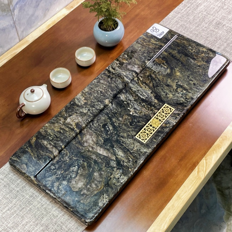 98号铂金钻（70*30）湿泡办公家用奢石茶盘保证天然