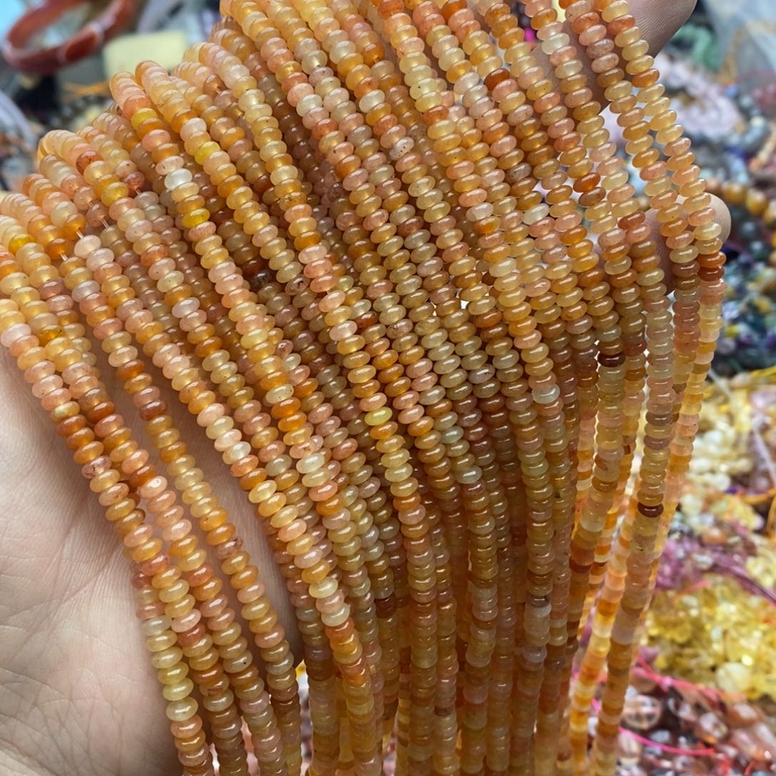 玛瑙/玉髓未镶嵌珠宝半成品一条天然2×4红东岭玉隔片