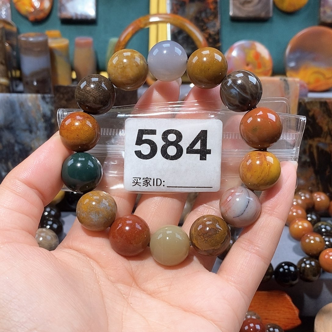 硅化玉天然北票硅化玉手串未镶嵌天然北票硅化玉手串