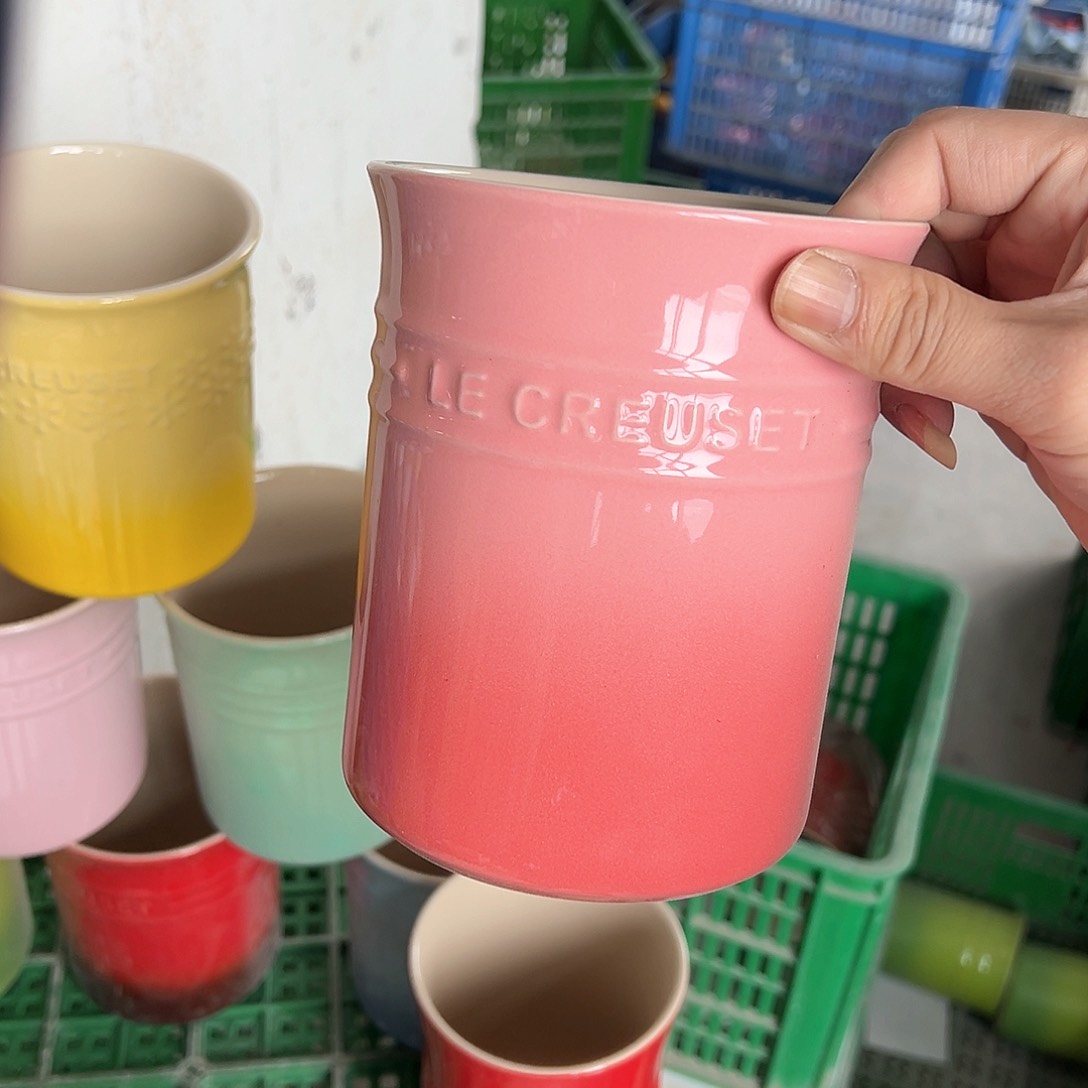 陶瓷 +-+××筷子筒 深粉色色色