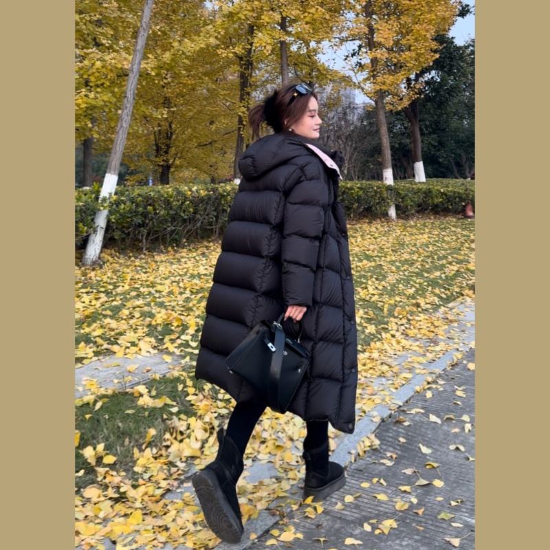 L长款加厚鹅绒羽绒服泡芙保暖轻盈大气显瘦