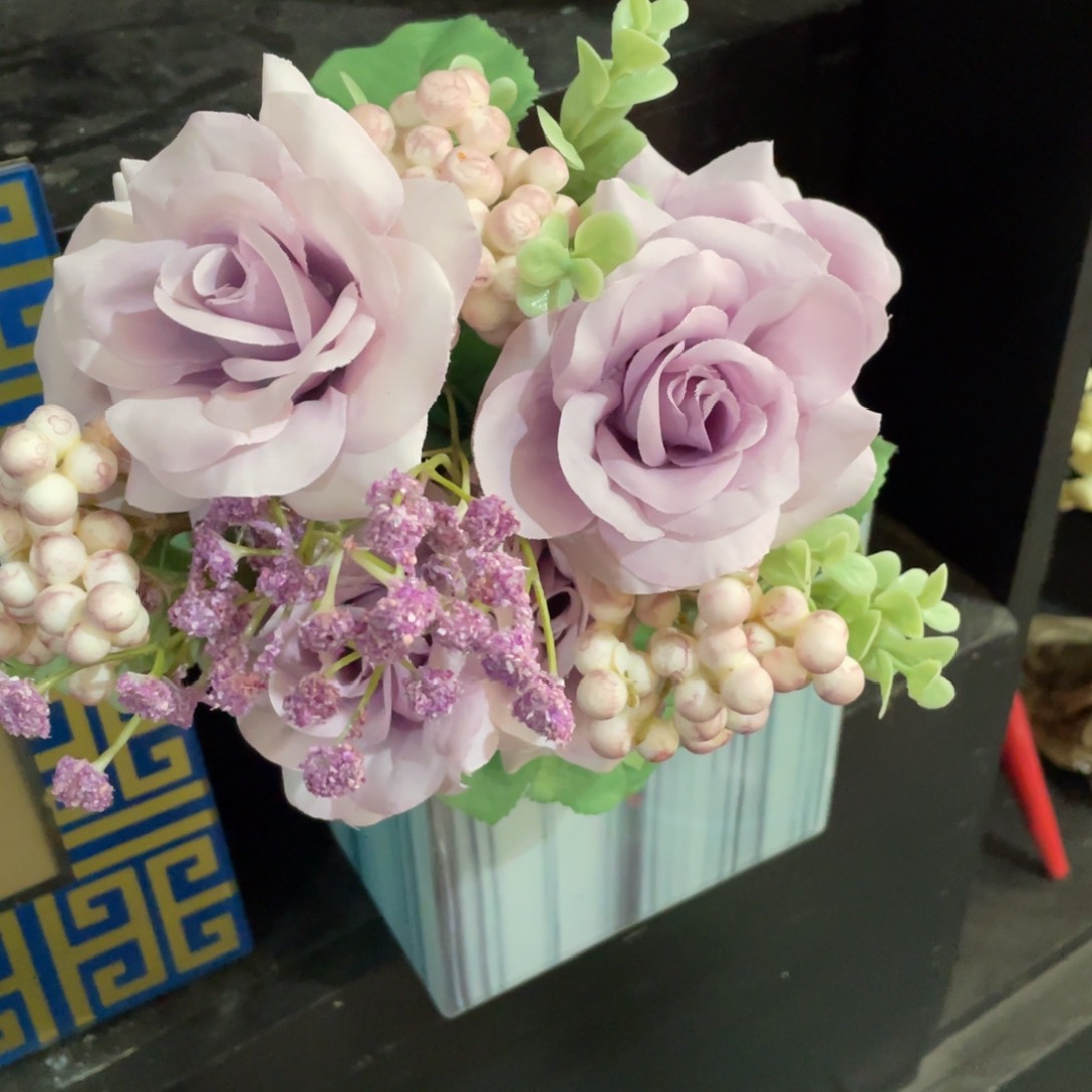 一*花瓶摆件，仿真绿植。