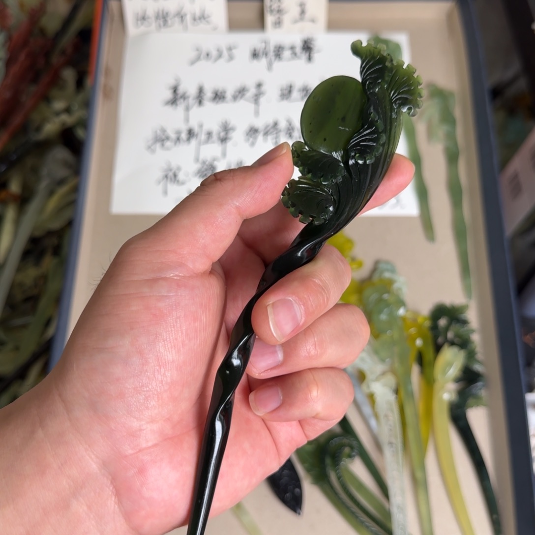 岫玉发饰未镶嵌明君玉簪贼拉好看
