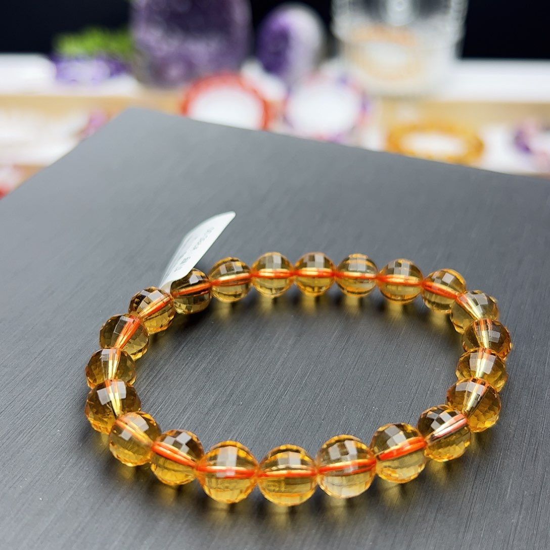 水晶手链未镶嵌黄水晶8.7mm18.11