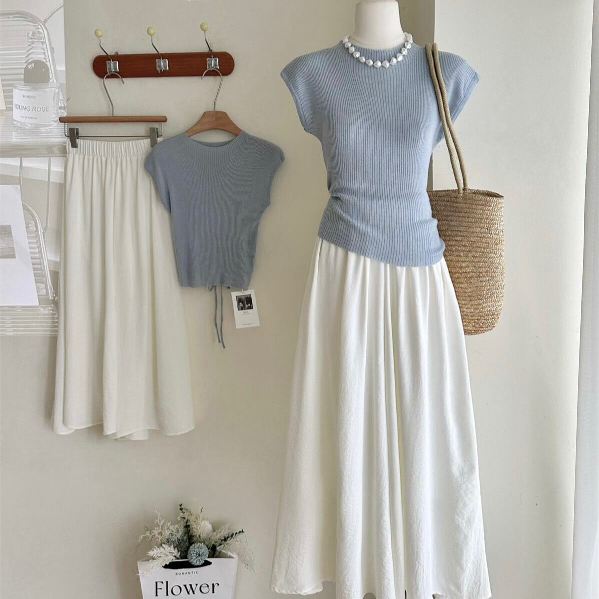 【1011-1020】奈思兔T恤针织小衫衬衫老钱风阔腿裤直筒裤