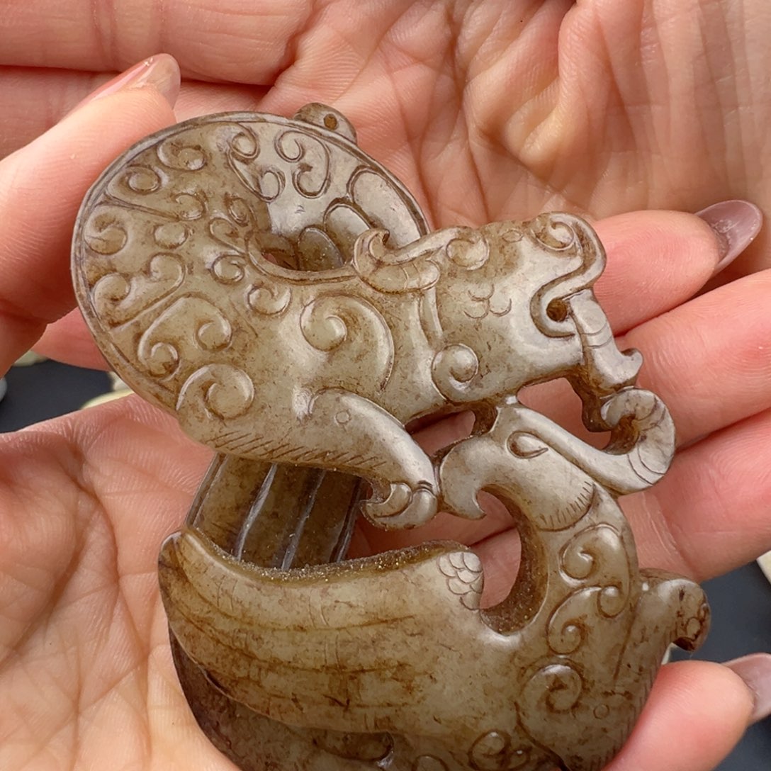 和田玉挂件未镶嵌高***禽