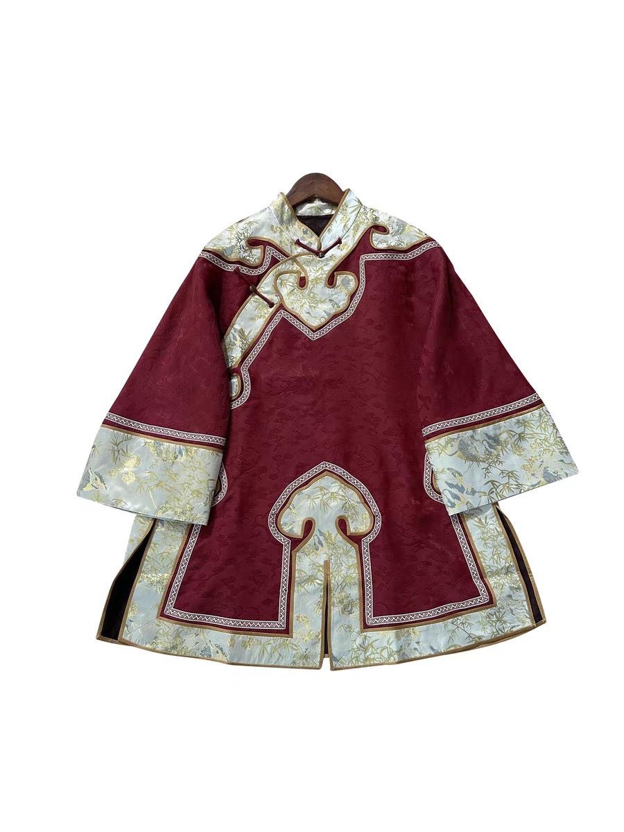 芙琪「如意祥云」重工高定传统中式国风桑蚕丝手绣老料汉服外套女装