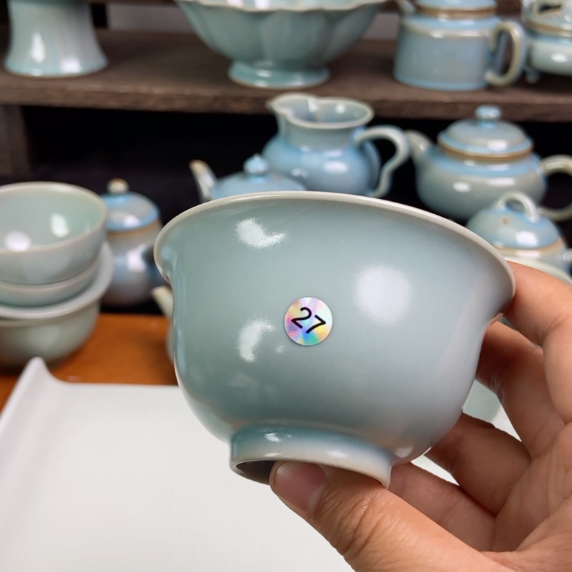 【闪购商品】大压手原矿釉仿古天青