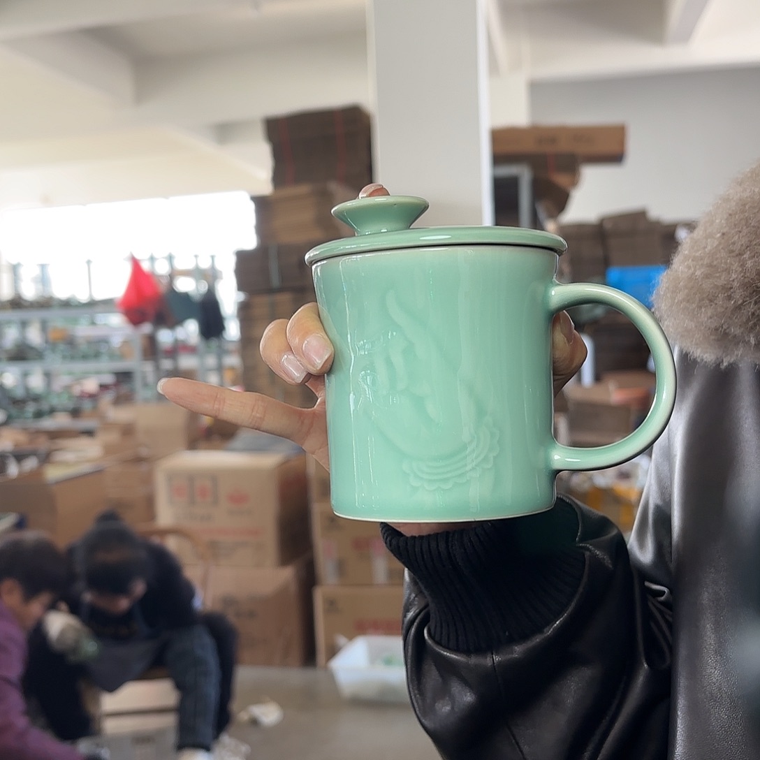 龙泉云间青瓷小米茶器