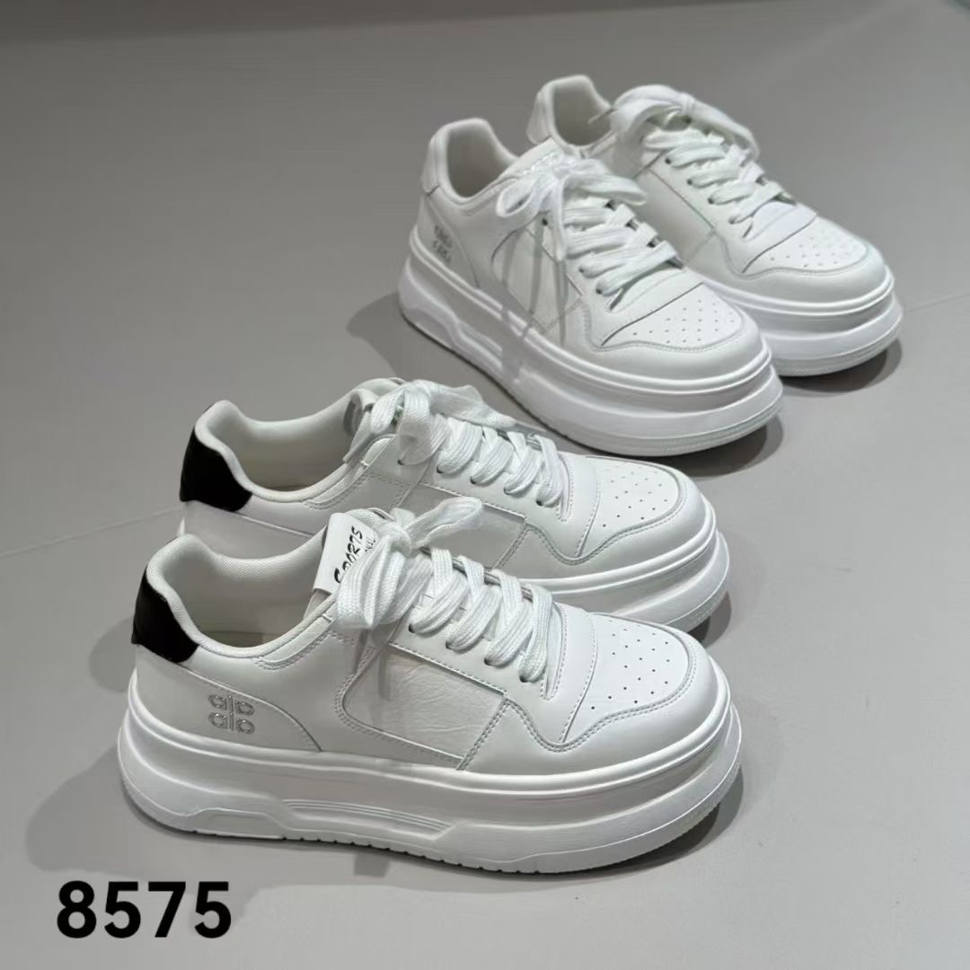 YXJM2025厚底小白鞋系带板鞋超轻防滑女鞋