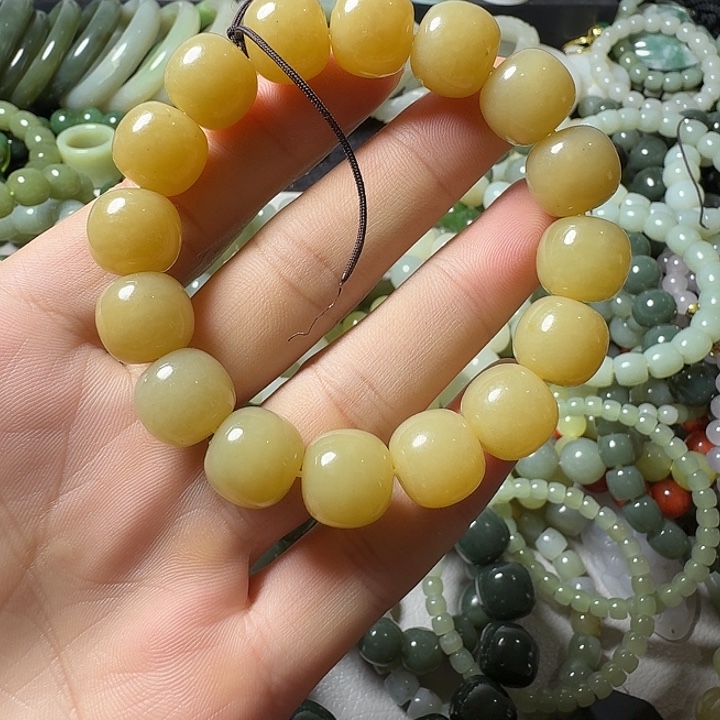 扬***3和田玉未镶嵌手链卡14