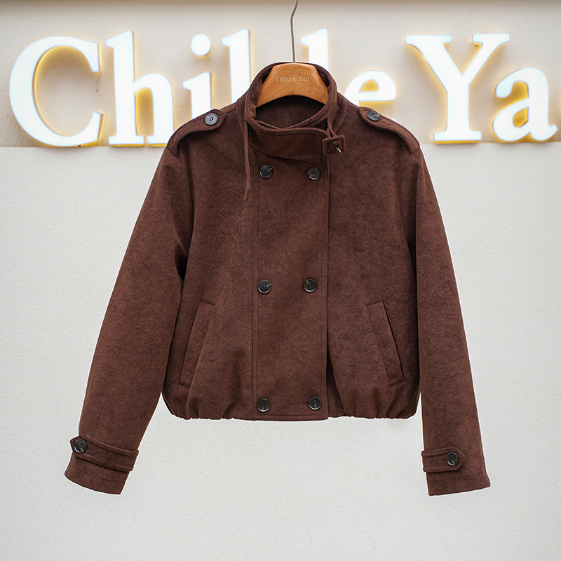 Childe Yao90%白鸭绒美拉德色系新款复古立领羽绒服外套25DYTW612