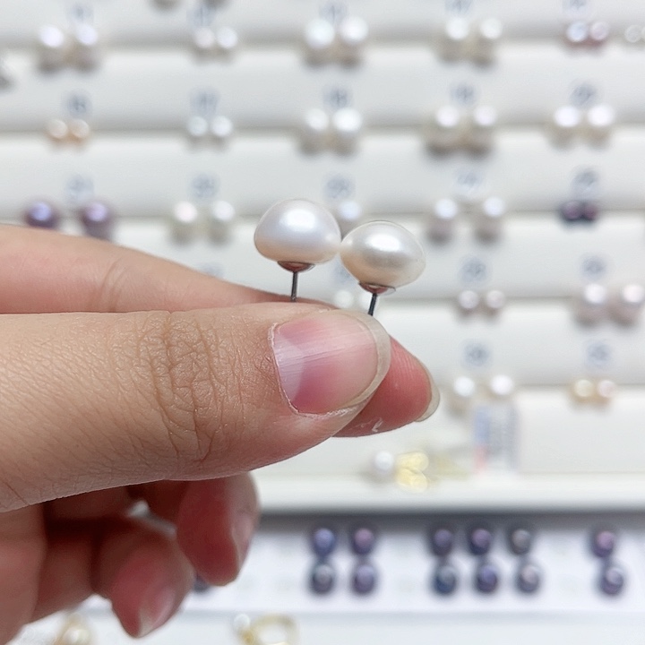 丑***鸭耳饰淡水珍珠银S925镶嵌