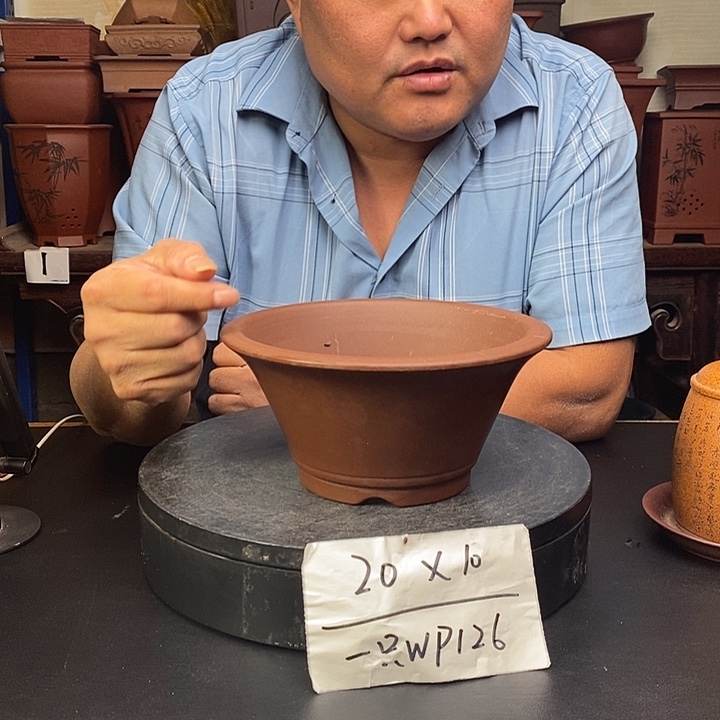 紫砂花盆货号一只WP126