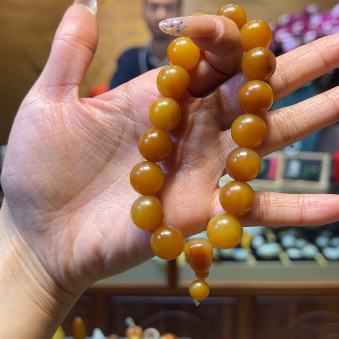 和田玉手链未镶嵌13.5