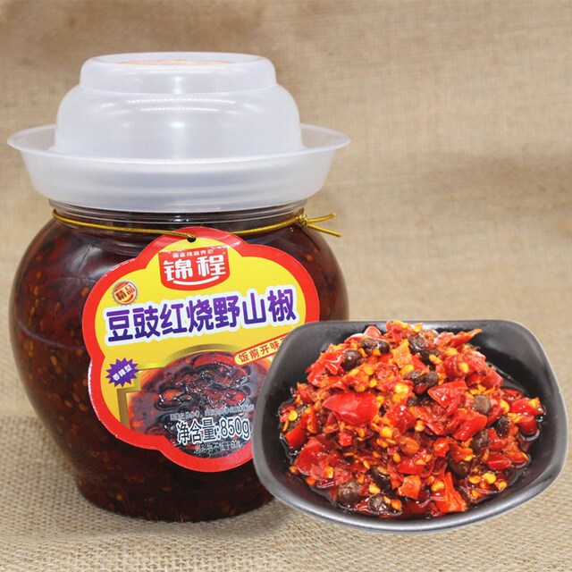 锦程豆豉红烧野山椒特辣猛辣湖南特产超辣香辣下饭菜拌面辣椒酱