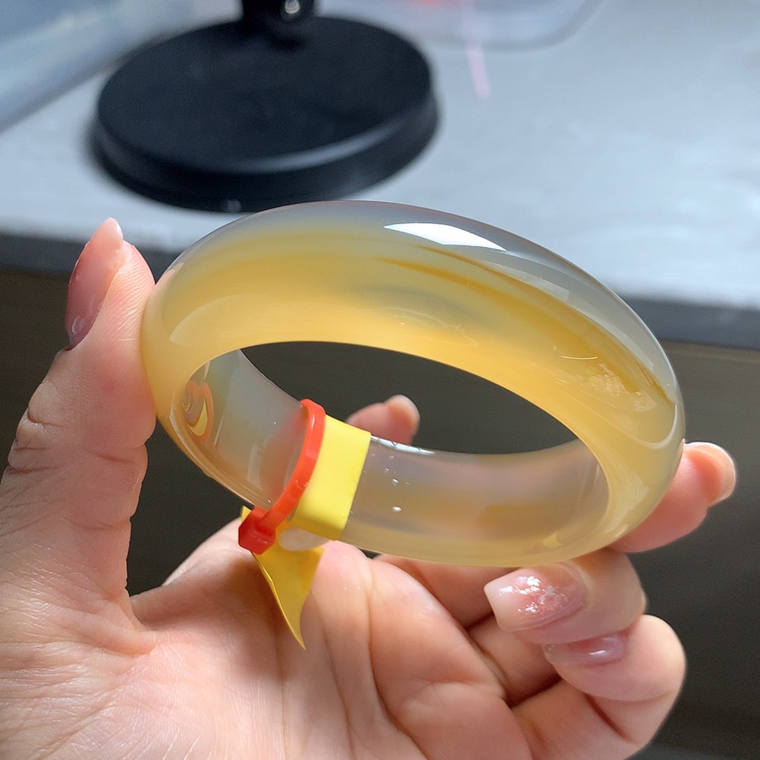 手镯玛瑙/玉髓未镶嵌5758巨无霸！材料钱漏