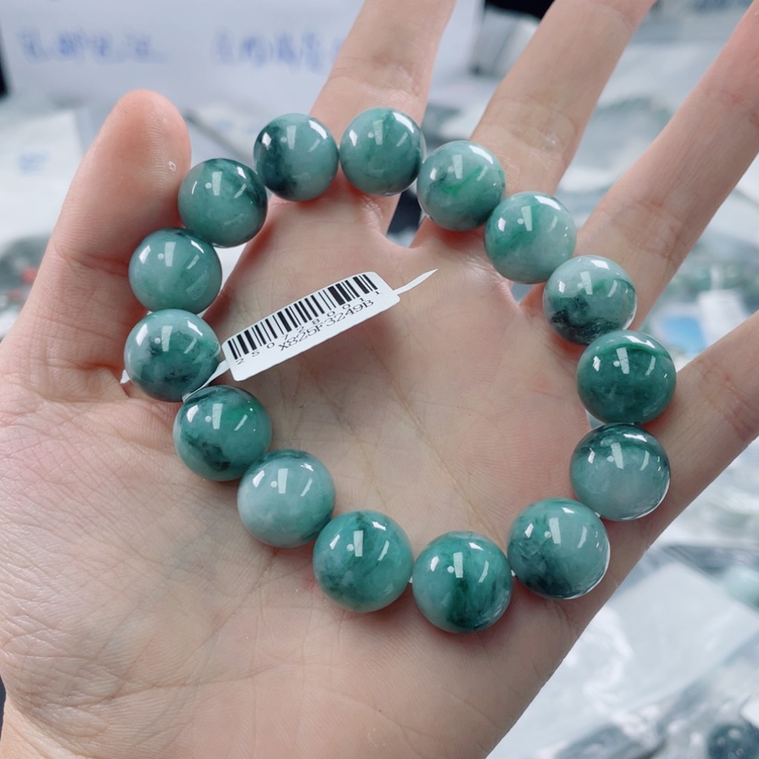 未镶嵌定制翡翠珠串13.2