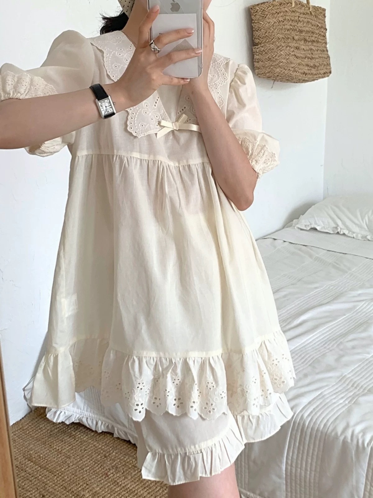 韩系甜美学院长袖长裤睡衣女款爆款2025新款可外穿家居服三件套装