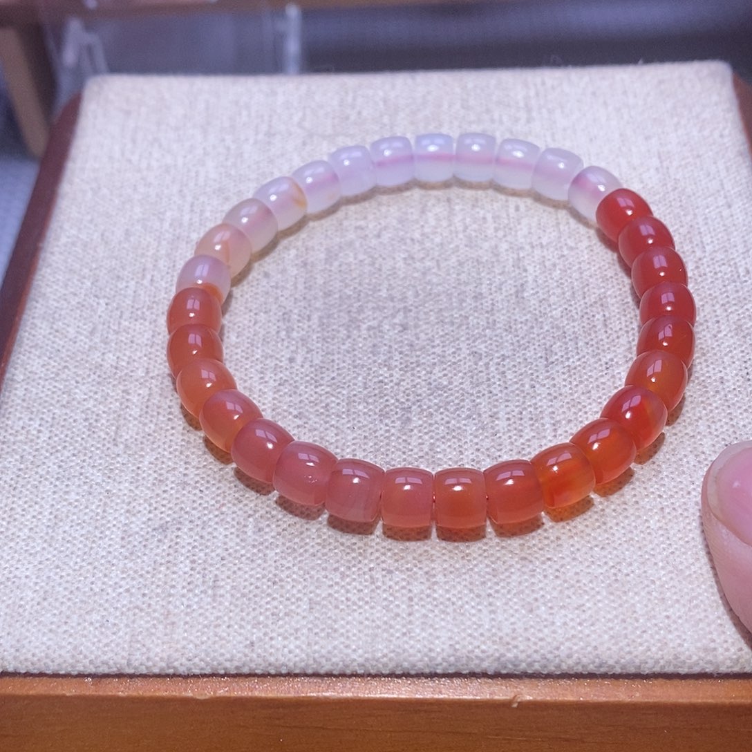 南红玛瑙未镶嵌手串卡7