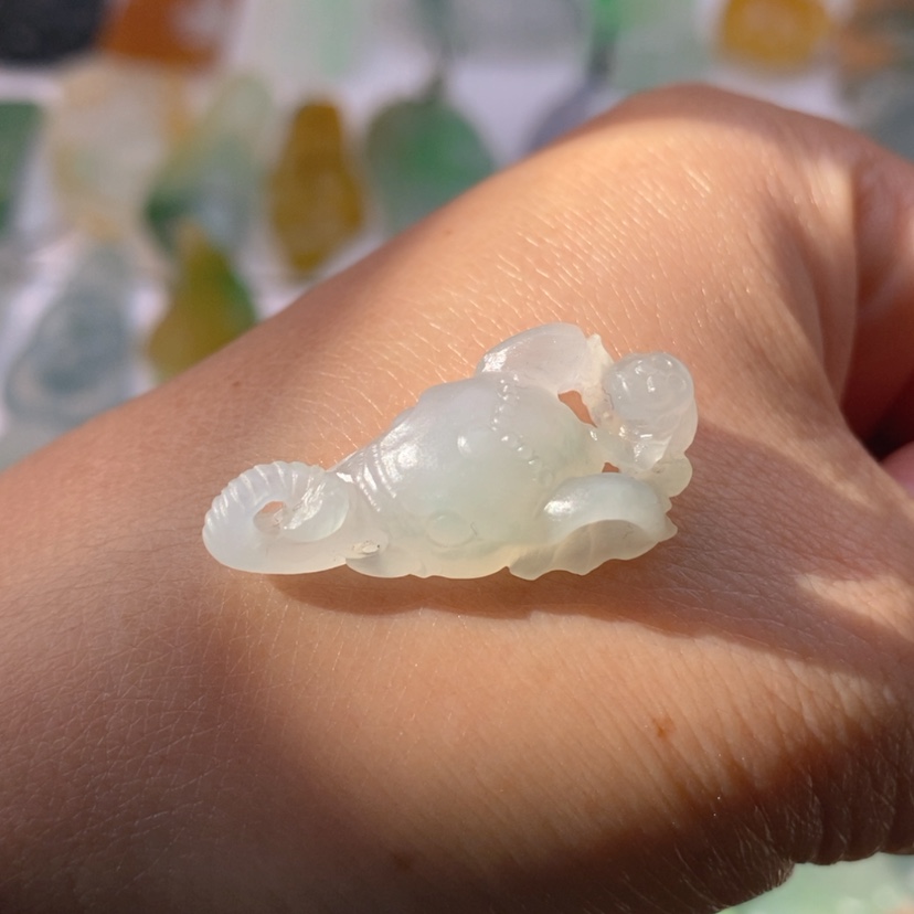 【闪购商品】定制翡翠未镶嵌封猴拜象