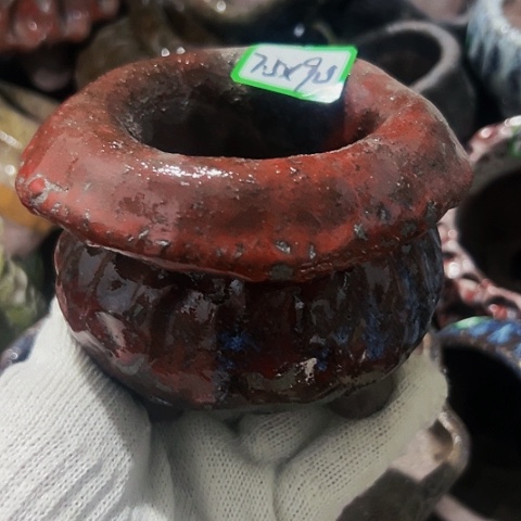 红陶粗陶花盆手工