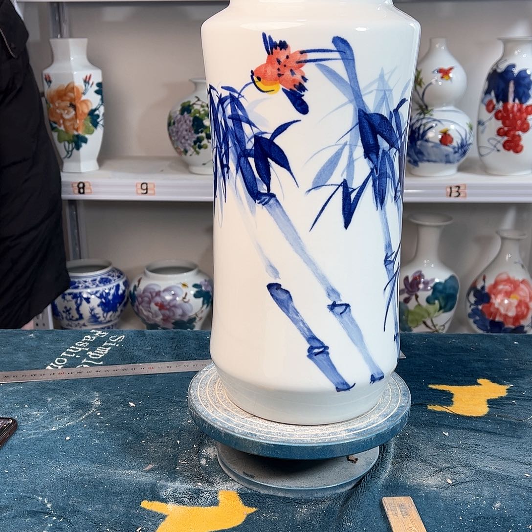 摆件景德镇陶瓷书竹