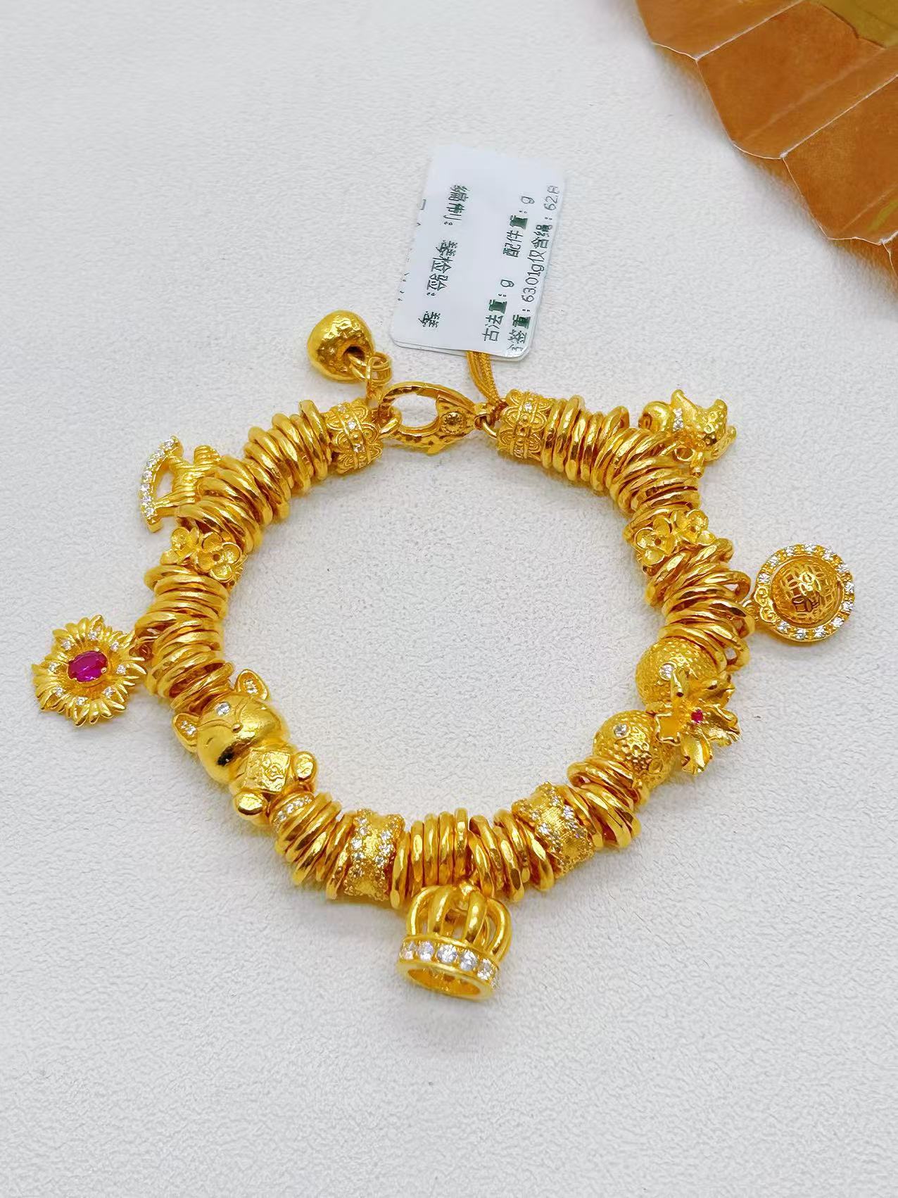 足金999饰品卡7 手链62.67g 长14cm