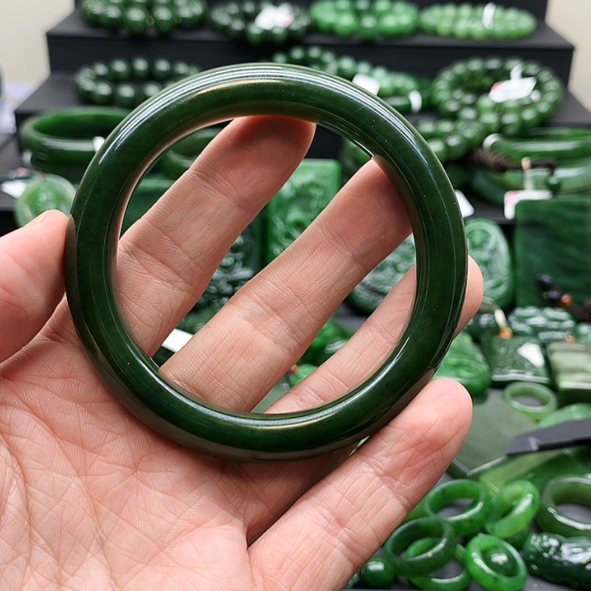 【闪购商品】和田玉（碧玉）手镯未镶嵌2*3