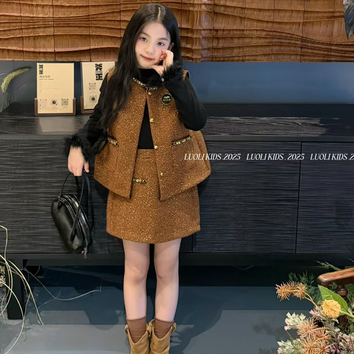 萝莉 年货小香风两件套 洋气气质套装