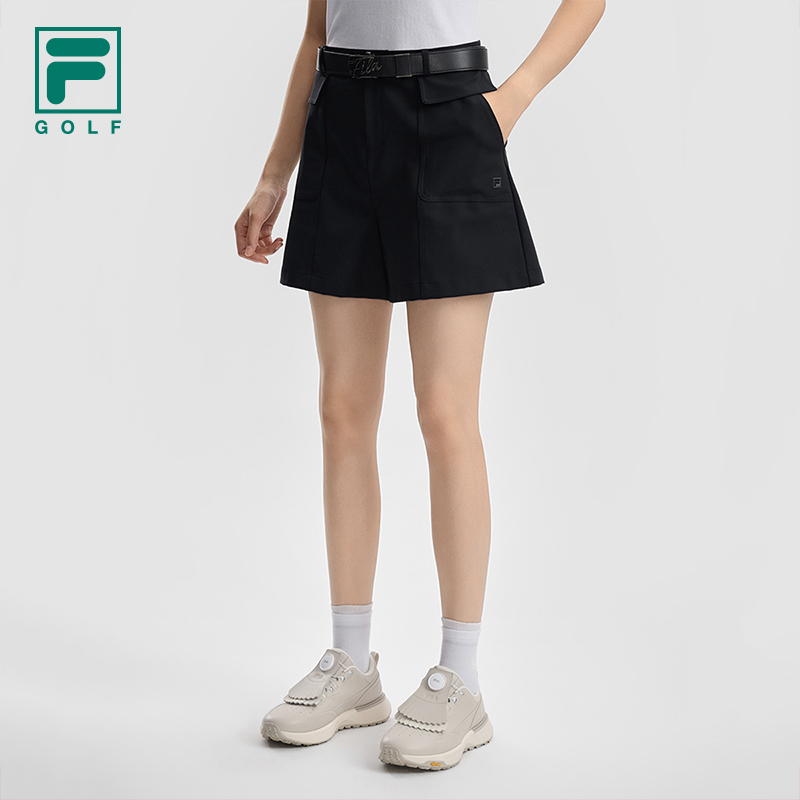 【显瘦显腿长】Fila/斐乐女运动休闲百搭高尔夫高腰短裤A11W625809F