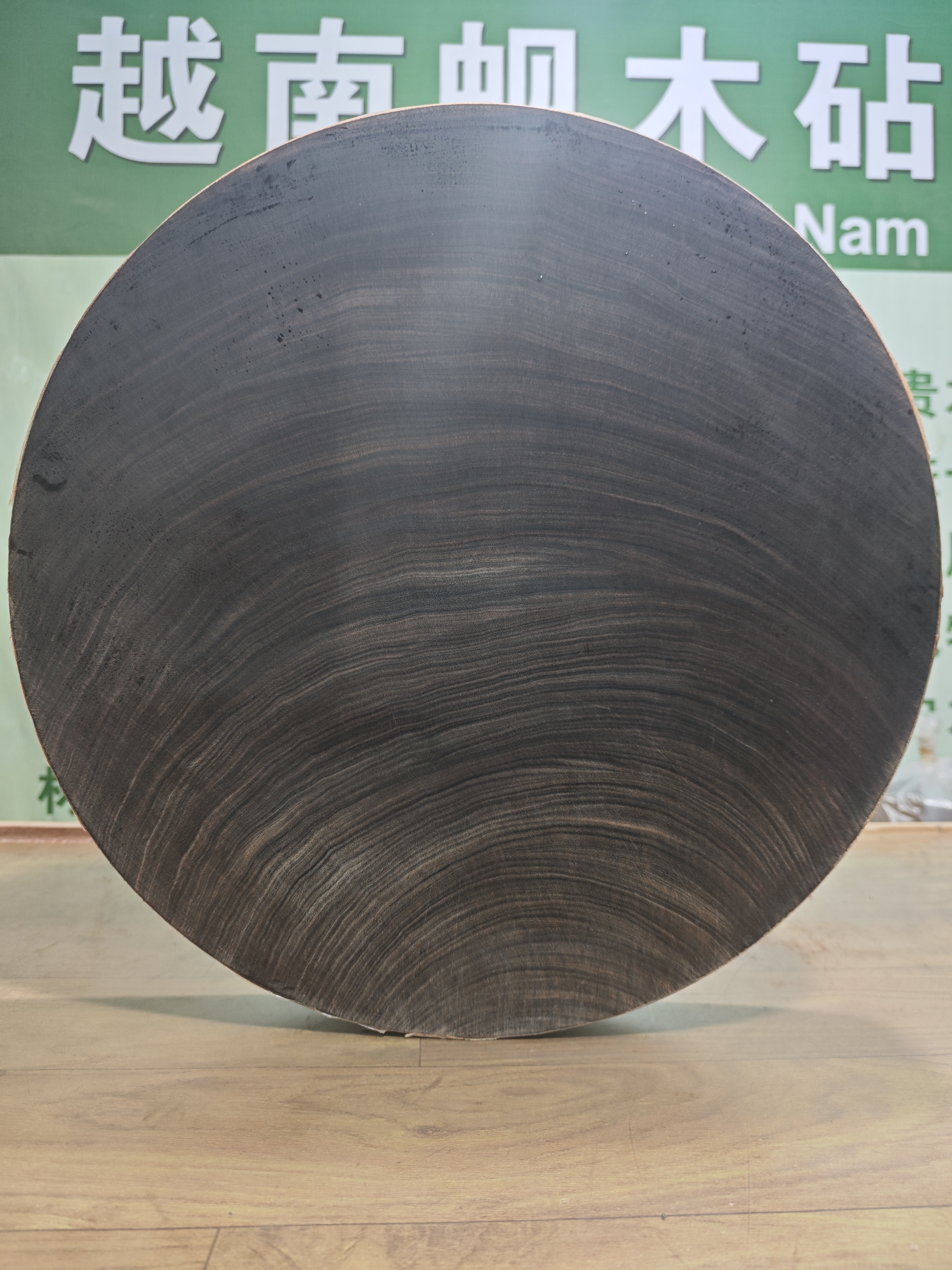 圆形手工商用黑色陶瓷大号蚬木砧板菜墩菜板酒店家用可砍可剁耐用