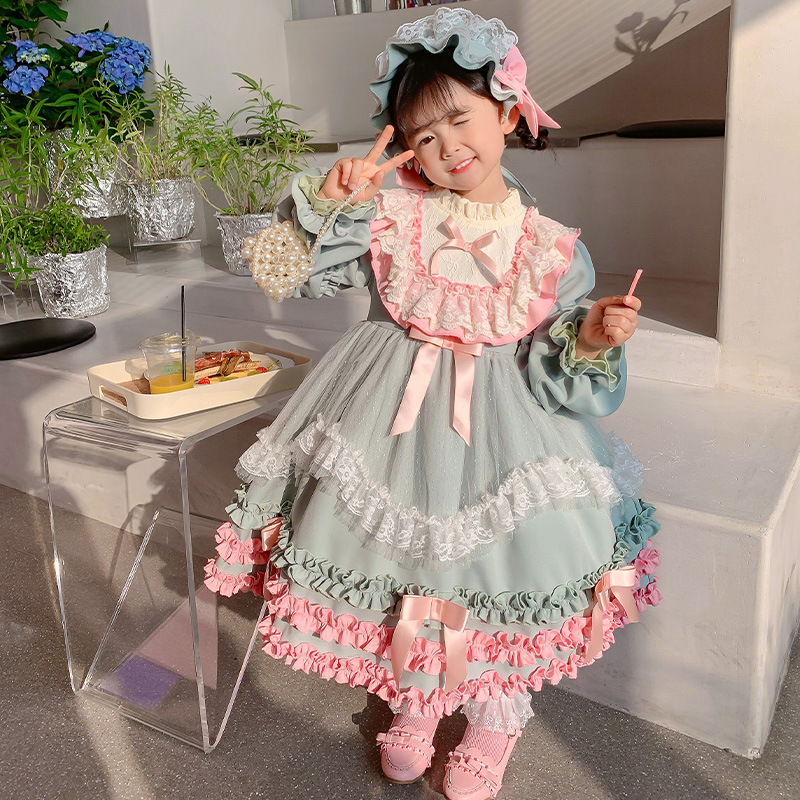 62709-女童洛丽塔公主裙春秋款儿童萝莉塔裙lolita节日裙子连衣裙