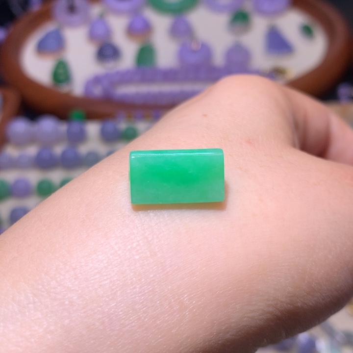 翡翠散珠阳绿无事牌