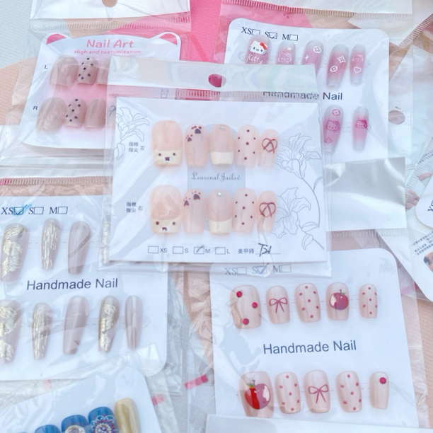 [孤品]纯手工穿戴甲款式填编码下单多多猫眼装饰可爱显白美甲贴片