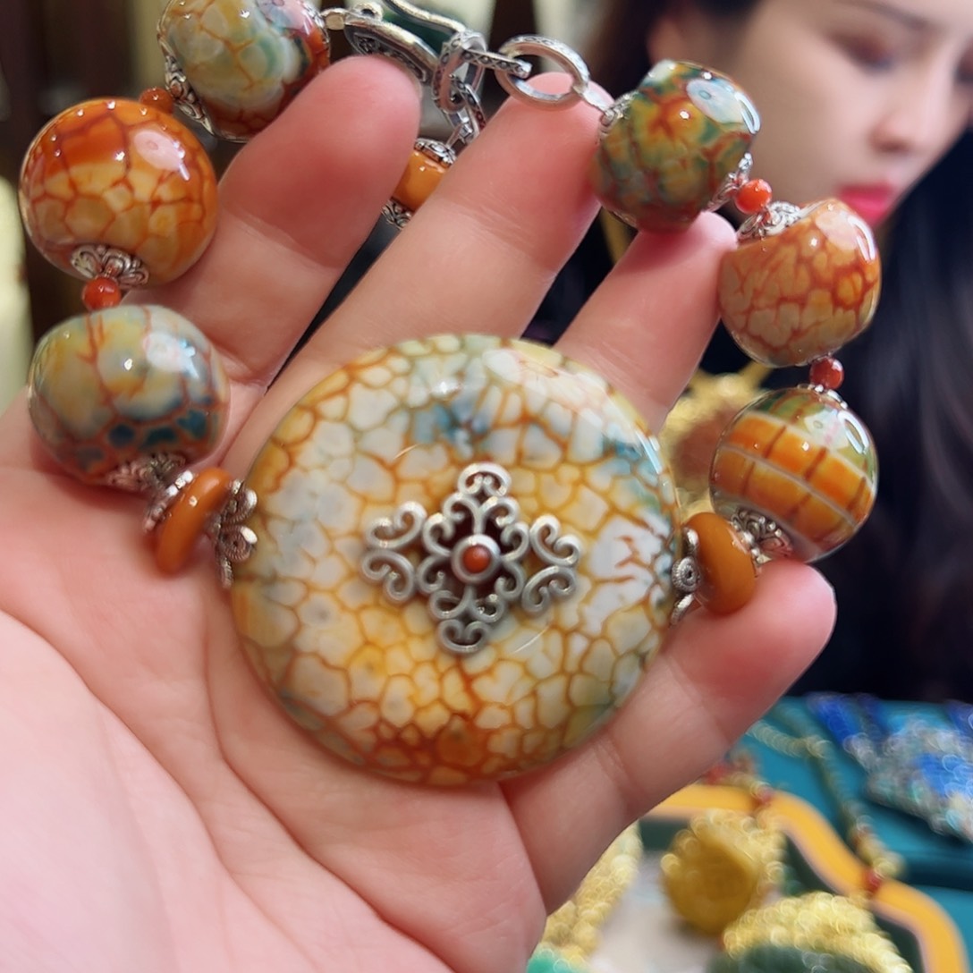 玛瑙手链未镶嵌古风