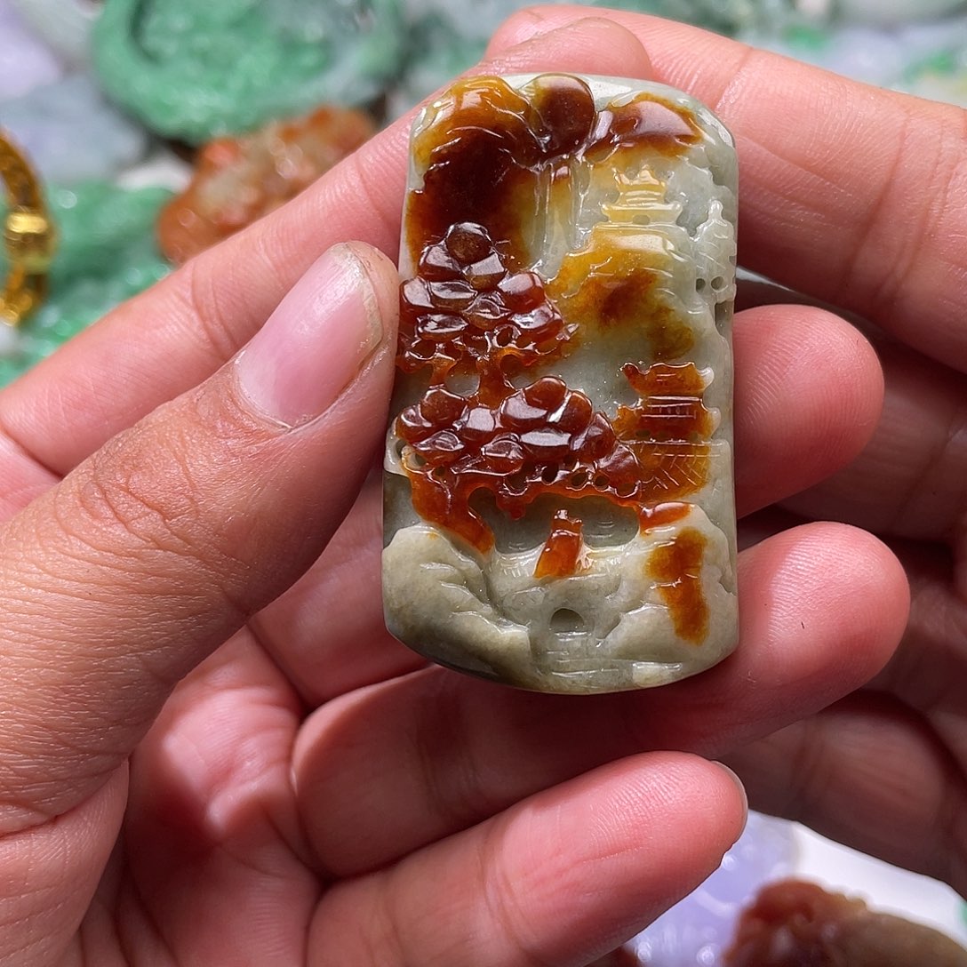 颈饰未镶嵌翡翠翡玉缘翡翠