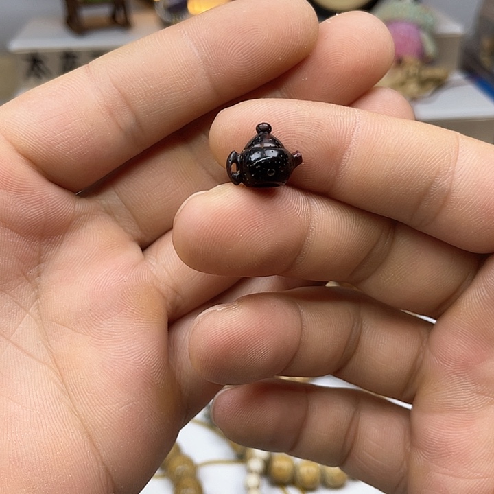 星月菩提手串雕刻把把壶11.5