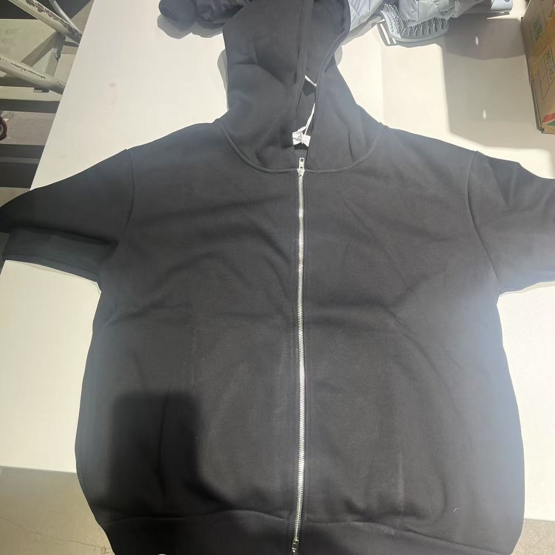 520克不加绒纯色拉链开衫卫衣外套60633