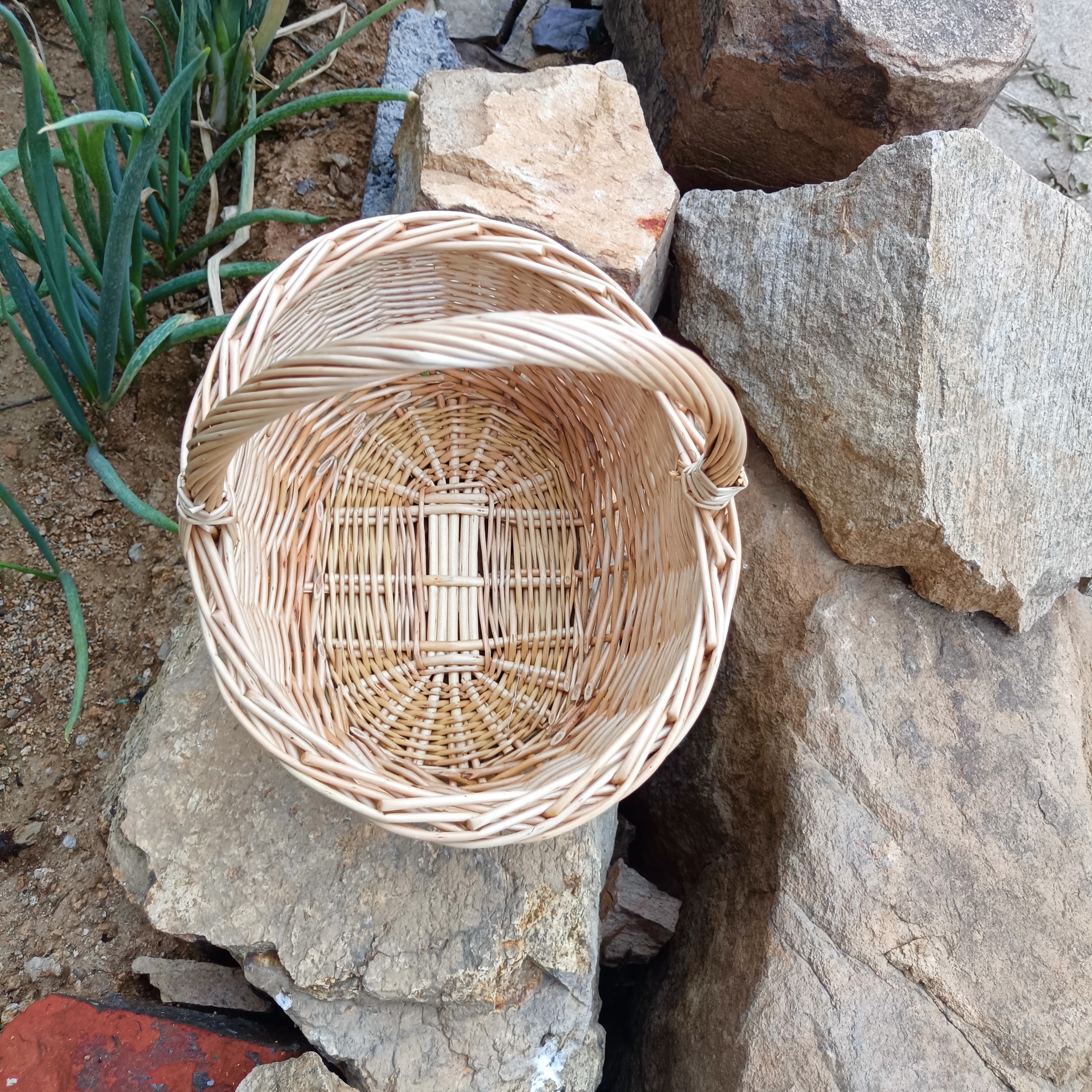 植物柳条手工迷你小提篮默认瑕疵